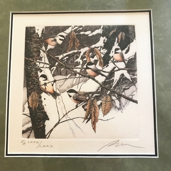 ART - DELICATE HAND COLOURED ETCHING BY JACQUES BROUSSEAU - Picture 2 of 4